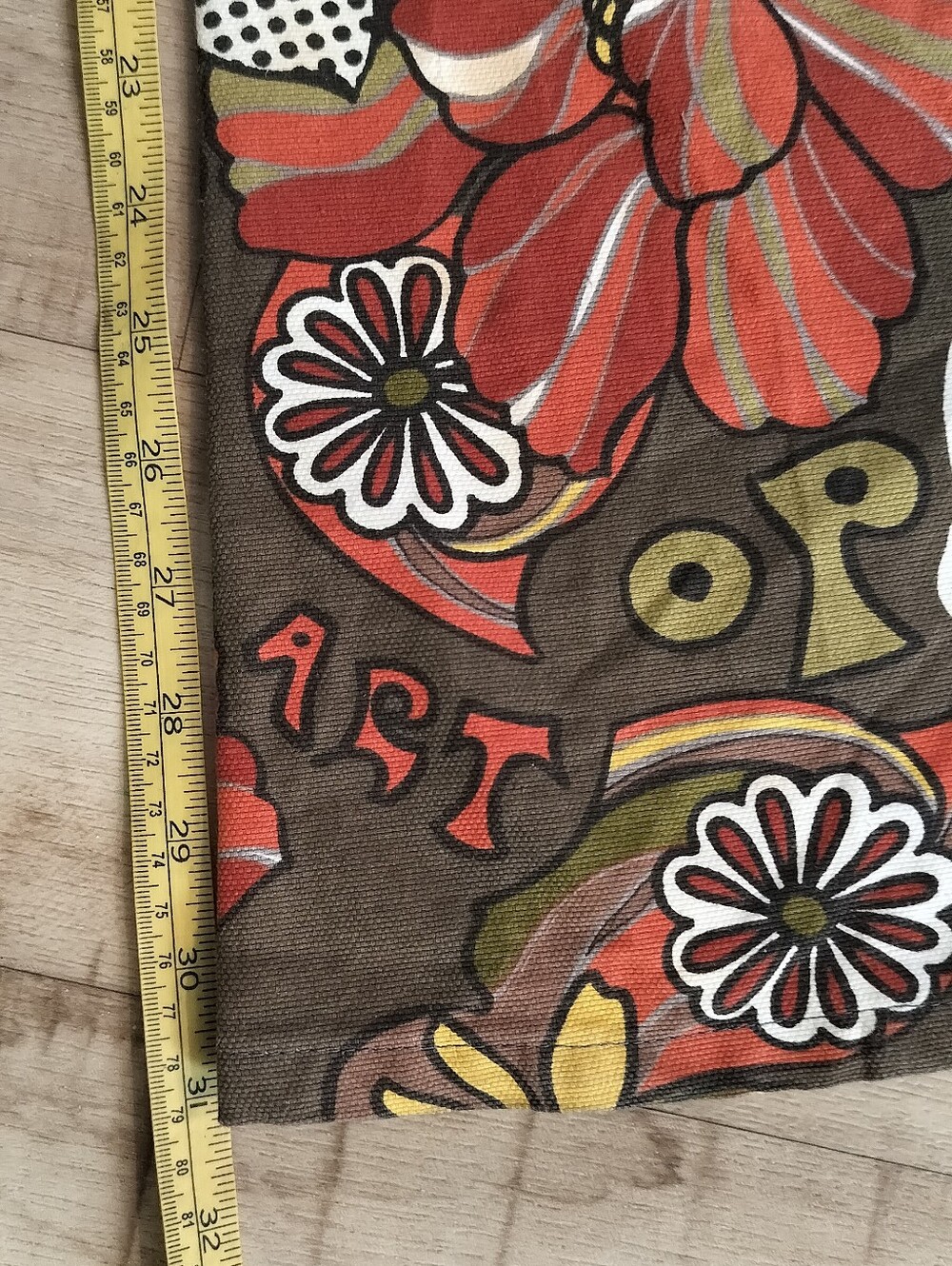 Zara Floral Graphic Flared Pants - Red, Brown & White - Picture 3 of 6